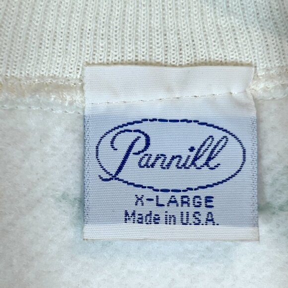Vintage Pannill 70s Tulip Floral Sweatshirt Top Crewneck XL White Tulips - Picture 6 of 8